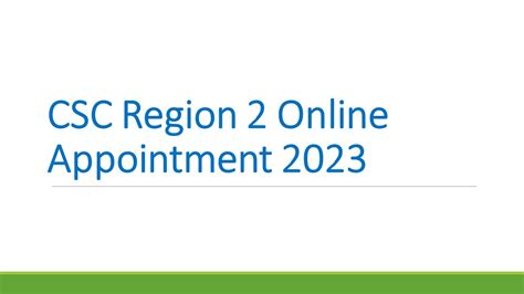 online appointment csc region 2